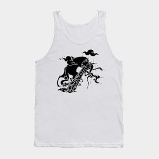 Strange Cat And Snake Surreal Art Tank Top